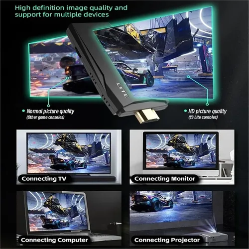 Vista 6 de Y3 Arcade 4K Video Game Console with Game Arcade Keyboard Built-in 10000 Games Stick