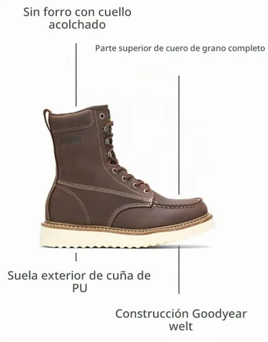 Vista 3 de Wolverine Botas Loader de cuña con punta suave de 8 pulgadas para hombre
