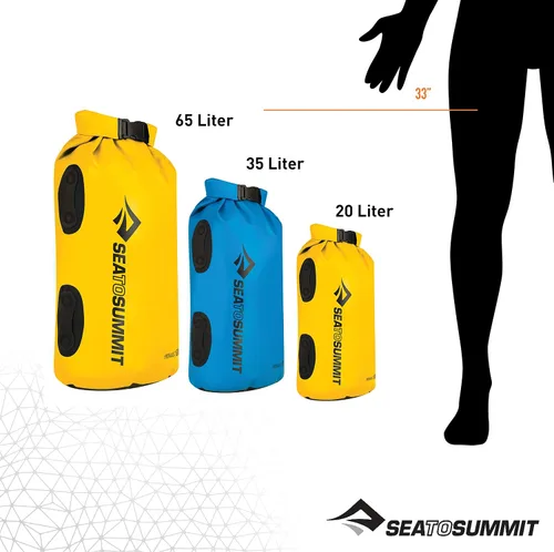Vista 3 de Sea to Summit Bolsa seca hidráulica, almacenamiento en seco resistente, 65 litros, azul