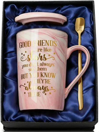 Vista 13 de ShinnyWis Regalos de graduación para mujeres 2026 - Taza con texto en inglés "She Believed She Could So She Did" Rosa