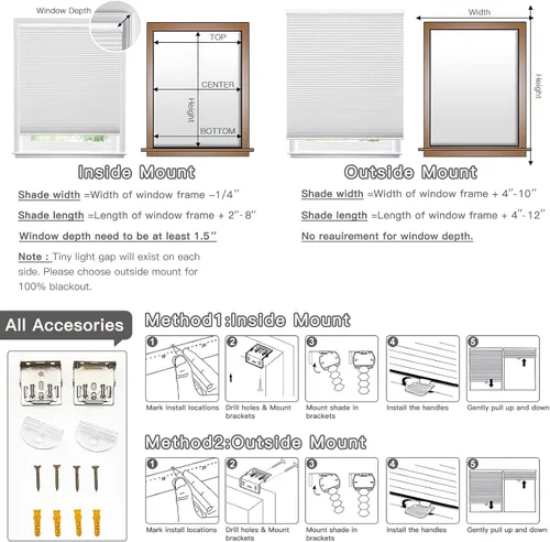 Vista 6 de Persianas celulares opacas sin cordón, persianas celulares para puertas de ventanas, persianas y persianas de panal para el hogar, cocina