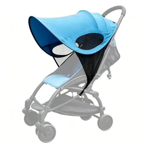 Vista 6 de Parasol universal para cochecito de bebé, protección UV, resistente a la lluvia, para cochecito, cochecito, cochecito, sombrilla, parasol opaco