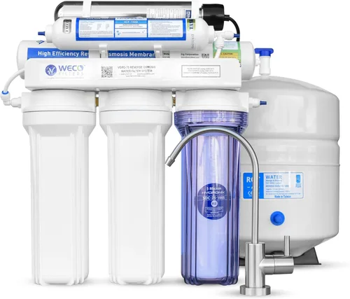 Vista 11 de WECO VGRO Sistema de filtración de agua potable de ósmosis inversa de alta eficiencia para debajo del fregadero de 36 galones por día con kit