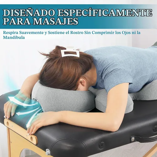 Vista 6 de BALAPET Juego de almohada de masaje y almohada de pecho, reposacabezas de masaje transpirable para cama con soporte de espuma viscoelástica, cojín