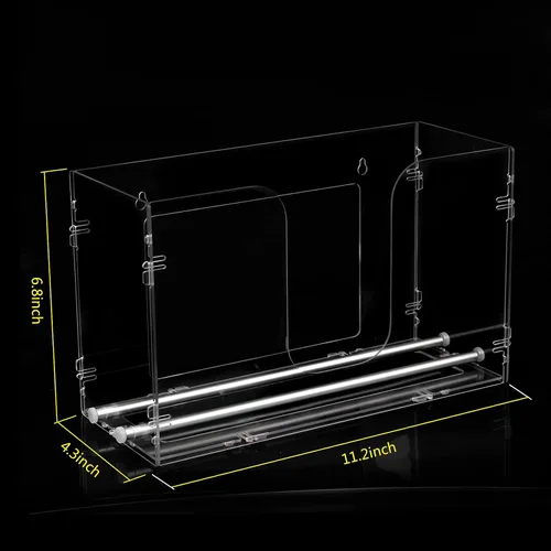 Vista 4 de Evron Dispensador de toallas de papel para encimera y montaje en pared, transparente, con una sola mano, plegado en C, plegado en Z, triple