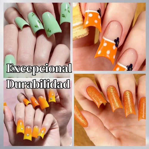 Vista 2 de krofaue Duck Nail Tips - Clear Flexible Gel Curved Nail Tips Media cubierta de pato transparente