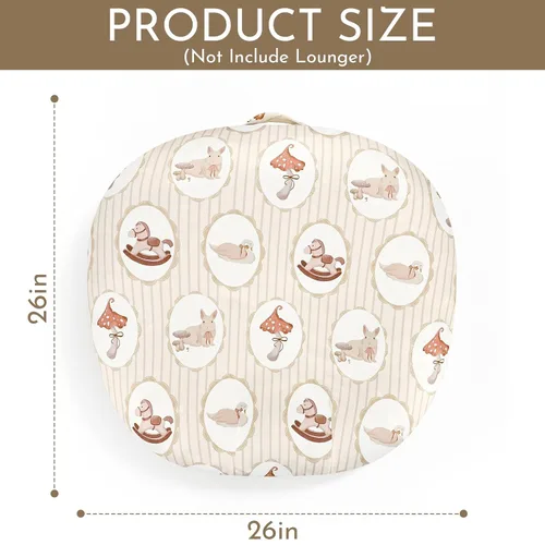 Vista 5 de DILIMI Funda para tumbona para recién nacido, ultra suave y cómoda, funda extraíble para almohada de tumbona infantil, granja (almohada no incluida)