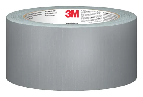 Vista 2 de 3M Cinta adhesiva básica, 1.88 pulgadas x 55 yardas, 1 rollo, Cintas adhesivas plateadas de desgarro manual para reparaciones temporales, uso
