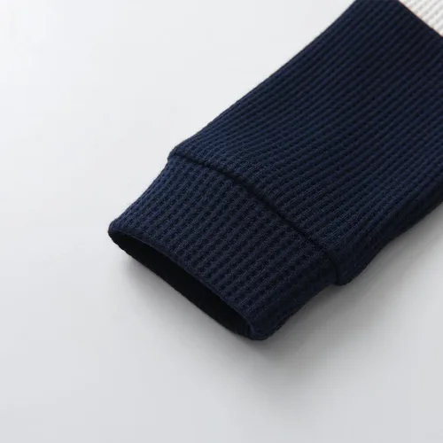 Vista 4 de Conjunto de 2 piezas de sudadera con estampado de letras de manga larga y pantalones para bebé niño