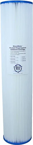 Vista 2 de KleenWater KW4520BR - Cartucho de filtro de agua de repuesto para sedimentos de óxido de suciedad, plisado, 4.5 x 20 pulgadas, 50 micrones