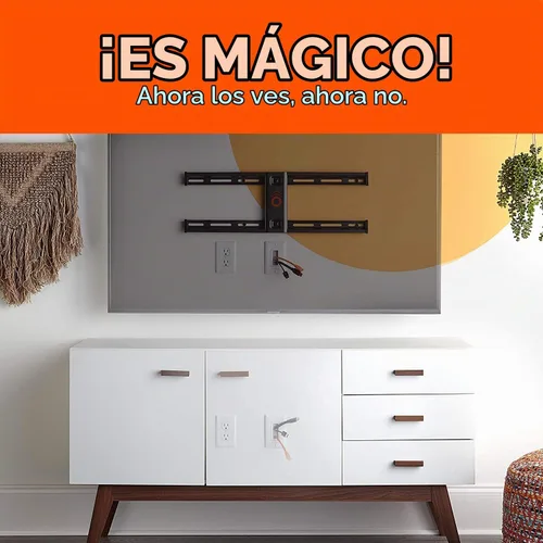 Vista 9 de ECHOGEAR Placa de cepillo de pared para ocultar hasta 8 cables de bajo voltaje, cepillos resistentes con diseño de captura de cables, paso de cable
