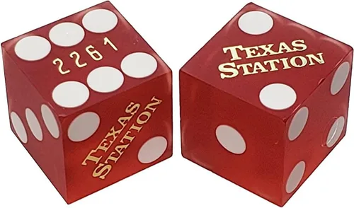 Vista 33 de Par de dados de casino en serie a juego - Auténticos dados de dados de Las Vegas 0.748 in, juegos de mesa y coleccionables - Aliante rojo pulido