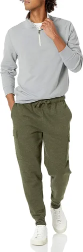 Vista 4 de Tienda Essentials Sudadera ligera de rizo francés con cremallera de un cuarto para hombre