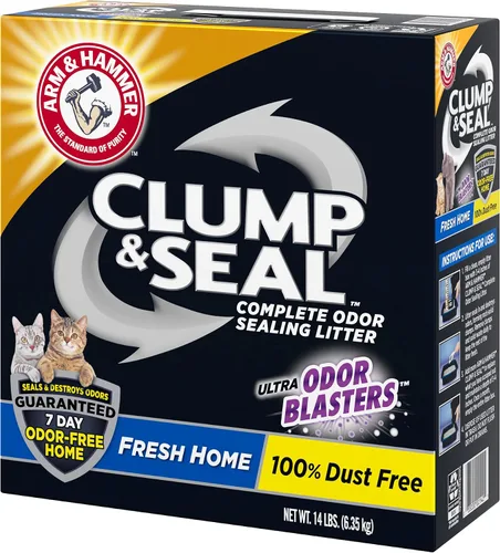 Vista 14 de ARM & HAMMER Clump & Seal - Arena para gatos, aroma fresco, 14 libras