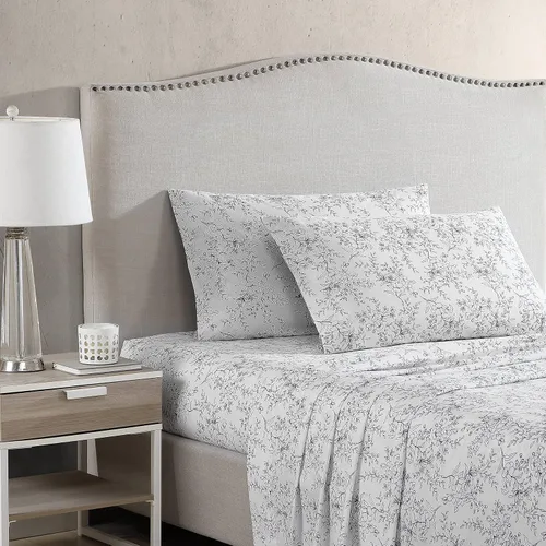Vista 12 de Stone Cottage - Juego de sábanas, ropa de cama de percal de algodón crujiente y transpirable con funda de almohada a juego, 200 hilos, bolsillo