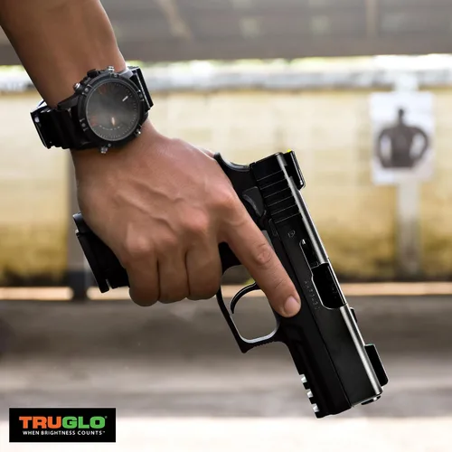 Vista 5 de TRUGLO TFO Tritio y Fibra Óptica - Mira para Arma Corta Miras Frontal y Trasera Resistente al Enganche y Brillantes para la Noche, Compatible