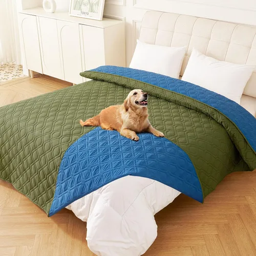 Vista 20 de Manta impermeable para cama de perro, mantas suaves para mascotas, funda impermeable para sofá para perros, fundas reversibles lavables para muebles