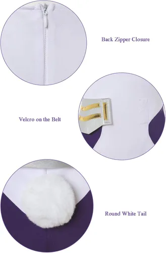 Vista 4 de CR ROLECOS BNHA Miruko Cosplay Costume MHA Rabbit Hero Mirko Bunny Bodysuit Costume