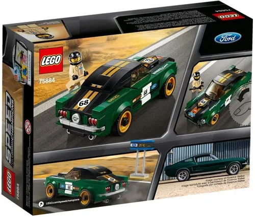 Vista 5 de LEGO Speed Champions 1968 Ford Mustang Fastback 75884 Kit de construcción (183 piezas)