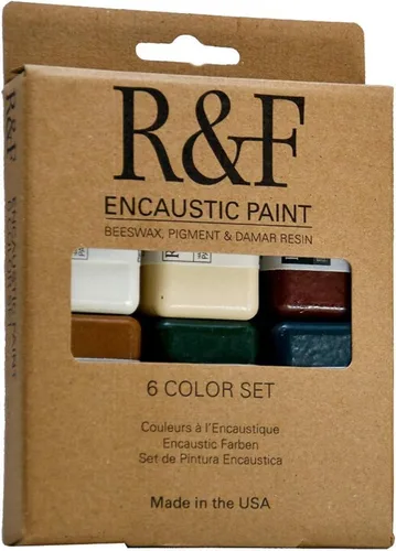 Vista 7 de R&F Handmade Paints - Juego de pinturas encáusticas de alta calidad, tonos cromáticos, 6 colores, multicolor