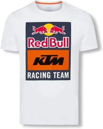 Vista 2 de KTM RED Bull Emblem TEE Blanco XL Original OEM, Rojo, blanco
