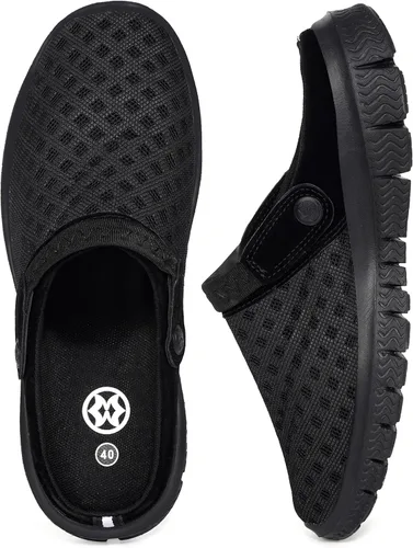 Vista 2 de Hsyooes Zapatos de jardín para hombre y mujer, zapatos de jardín de malla transpirable, antideslizantes, sandalias de playa para exteriores, unisex