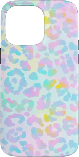 Vista 21 de Colorido lindo arco iris Tie Dye sirena Boho Leopard caso para iPhone 17