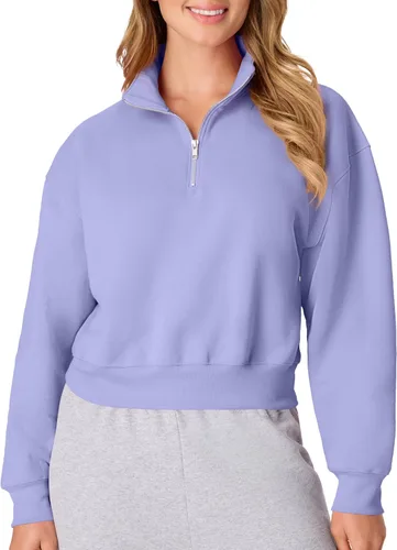 Vista 21 de Hanes EcoSmart - Sudadera de forro polar para mujer, suave y de peso medio, sudadera con capucha con cremallera completa, sudadera o cremallera