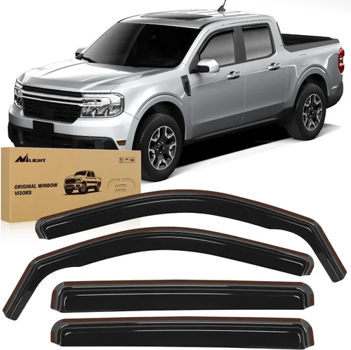Vista 23 de Nilight - Deflectores de lluvia en canal para Ford Bronco Sport 2021 2022 2023 2024, deflectores de ventana originales, viseras de ventilación