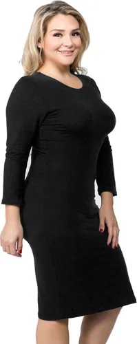 Vista 5 de ICONOFLASH Women's 34 Sleeves Midi Bodycon Dress Crew Neck Fitted Dresses with Plus Size Options