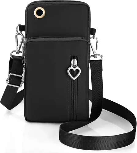 Vista 9 de Cartera cruzada de nailon - Monedero para teléfono de viaje, bolsa de hombro, bolsa de brazo