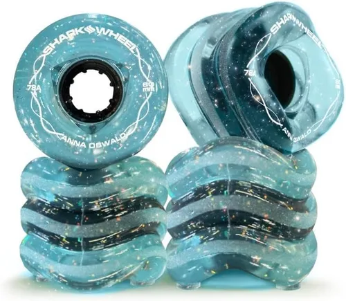 Vista 12 de Shark Wheel 60 mm ruedas para Longboard de crucero, Fórmula DNA, juego de 4 ruedas