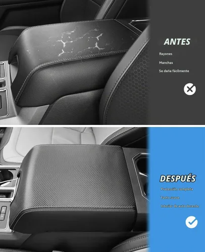 Vista 2 de INTGET Funda de consola central para Ford F150 Accesorios 2015-2020 2016 2017 2018 2019 Tapa central para reposabrazos de asiento de automóvil