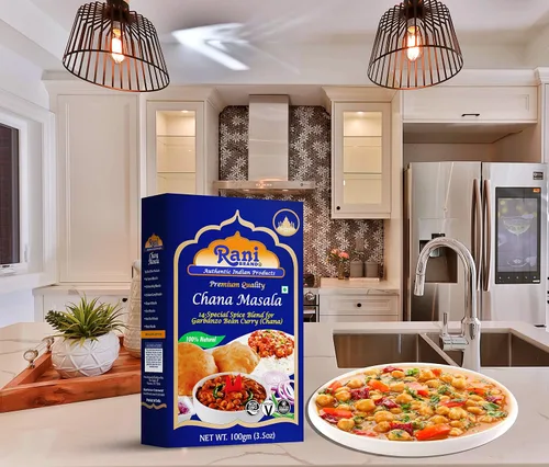 Vista 3 de Rani Chana Masala (mezcla de curry Garbanzo 15 especias) 3.5 oz (100 g) ~ Todo natural Vegano Sin colores Apto para gluten Sin OMG Origen