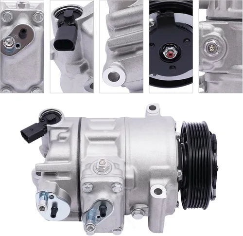 Vista 9 de Compresor de A/C de CA con embrague para Volkswagen Beetle CC Golf GTI Jetta 1.8L 2.0L 2.0L 2.0L