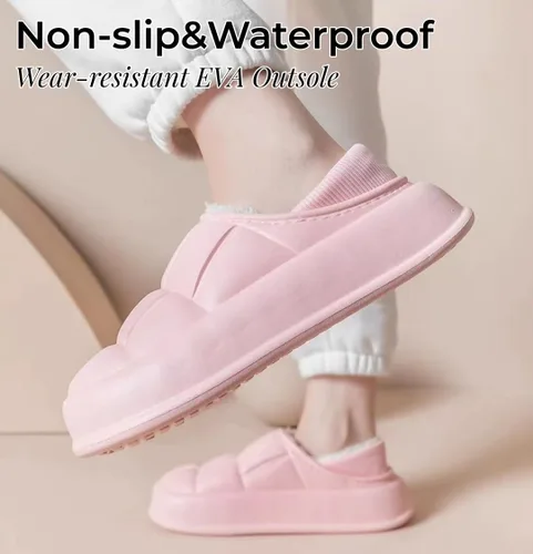 Vista 3 de Women's Slippers Fuzzy House Slippers Memory Foam Slippers Slip-on Slippers Soft Cozy Plush for Indoor Outdoor winter fuzzy slippers