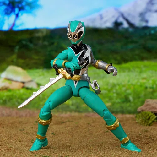 Vista 9 de Power Rangers Lightning Collection Dino Fury Green Ranger - Figura de acción a escala de 6 pulgadas, juguetes y figuras de acción para niños a