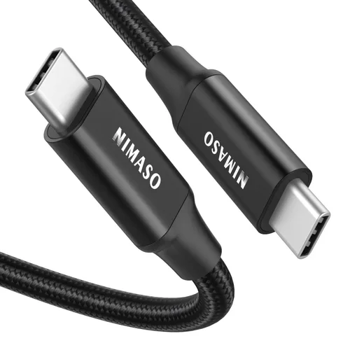 Vista 8 de Cable NIMASO USB C 3.1 Gen 2 de transferencia de datos de 10 Gbps, cable de monitor de salida de video 4K, carga rápida PD de 100 W para iPhone