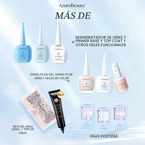 Vista 9 de AZUREBEAUTY Esmalte de uñas base y capa superior 2 en 1, fortalecedor transparente, secado rápido, brillo de alto brillo, sin rayas, fórmula suave