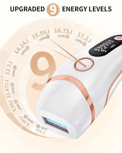 Vista 5 de Depilación láser para mujeres y hombres, dispositivo de depilación IPL 3 en 1 con enfriamiento de hielo, seguro en casa, reducción de crecimiento