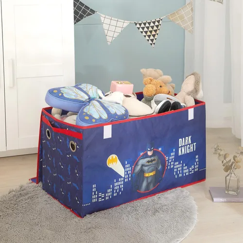 Vista 6 de Idea Nuova Batman - Baúl plegable de almacenamiento de juguetes para niños, duradero con tapa suave, 28.5 x 14.5 x 16 pulgadas