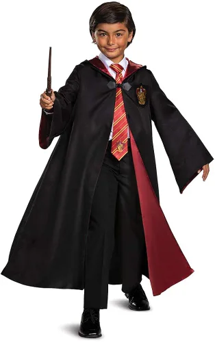 Vista 5 de Harry Potter Hogwarts - Bata clásica para niños, disfraz, accesorio