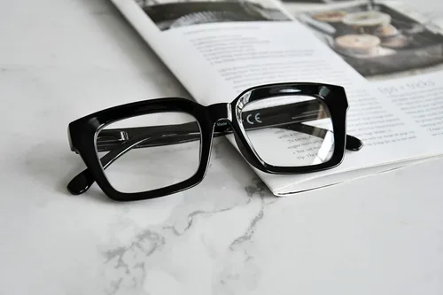 Vista 6 de Eyekepper Gafas de mujer - Gafas de diseño cuadrado de gran tamaño para mujer, color negro