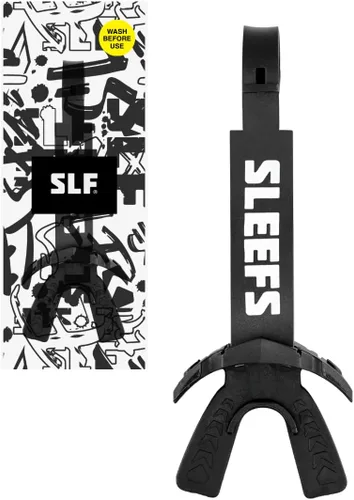Vista 19 de SLEEFS X Black Football Mouth Guard with Helmet Strap - Lip/Teeth Protector Mouthpiece - Moldable - for Youth/Adults, Men & Women Mouth Guard