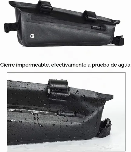 Vista 4 de Rhinowalk Accesorios Profesionales de Ciclismo - Bolsa Triangular Impermeable para el Marco de la Bicicleta, Bolsa para el Tubo Inferior