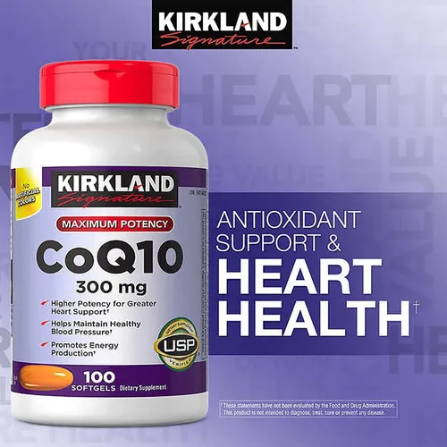 Vista 2 de Kirkland Signature CoQ10 300 mg., 100 cápsulas blandas (paquete de 3)
