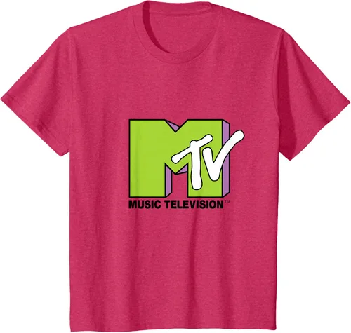 Vista 49 de Camiseta de tratamiento de relleno con logotipo MTV verde lima y morado, Negro, S Azul Marino
