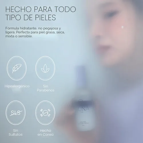 Vista 2 de NUNA Spray de suero facial ultra hidratante con péptidos, niacinamida, ácido hialurónico y extractos botánicos, niebla facial coreana ligera