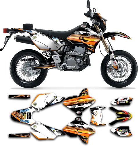 Vista 31 de Kit de calcomanías personalizadas para Suzuki DRZ400 E / DRZ400 Enduro / DRZ400E / DR-Z400E / DRZ400 EN 1999-2024, SZDRSE9919003-KO