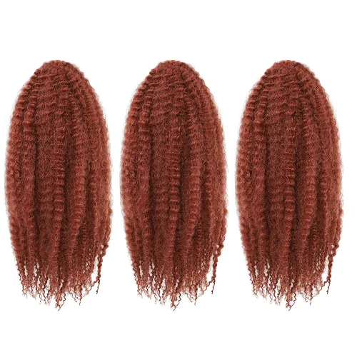 Vista 19 de Dansama Cabello Marley, 24 pulgadas, cabello trenzado Marley Twist, extensiones de cabello rizado rizado (24 pulgadas (paquete de 3), #1)